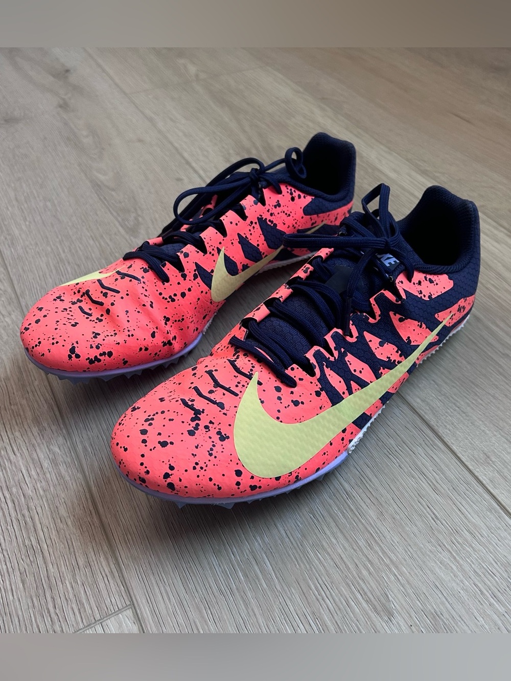 Nike Zoom Rival S 9 Track Spikes Pink Speckle Navy Size 11 NWOT 907564-801